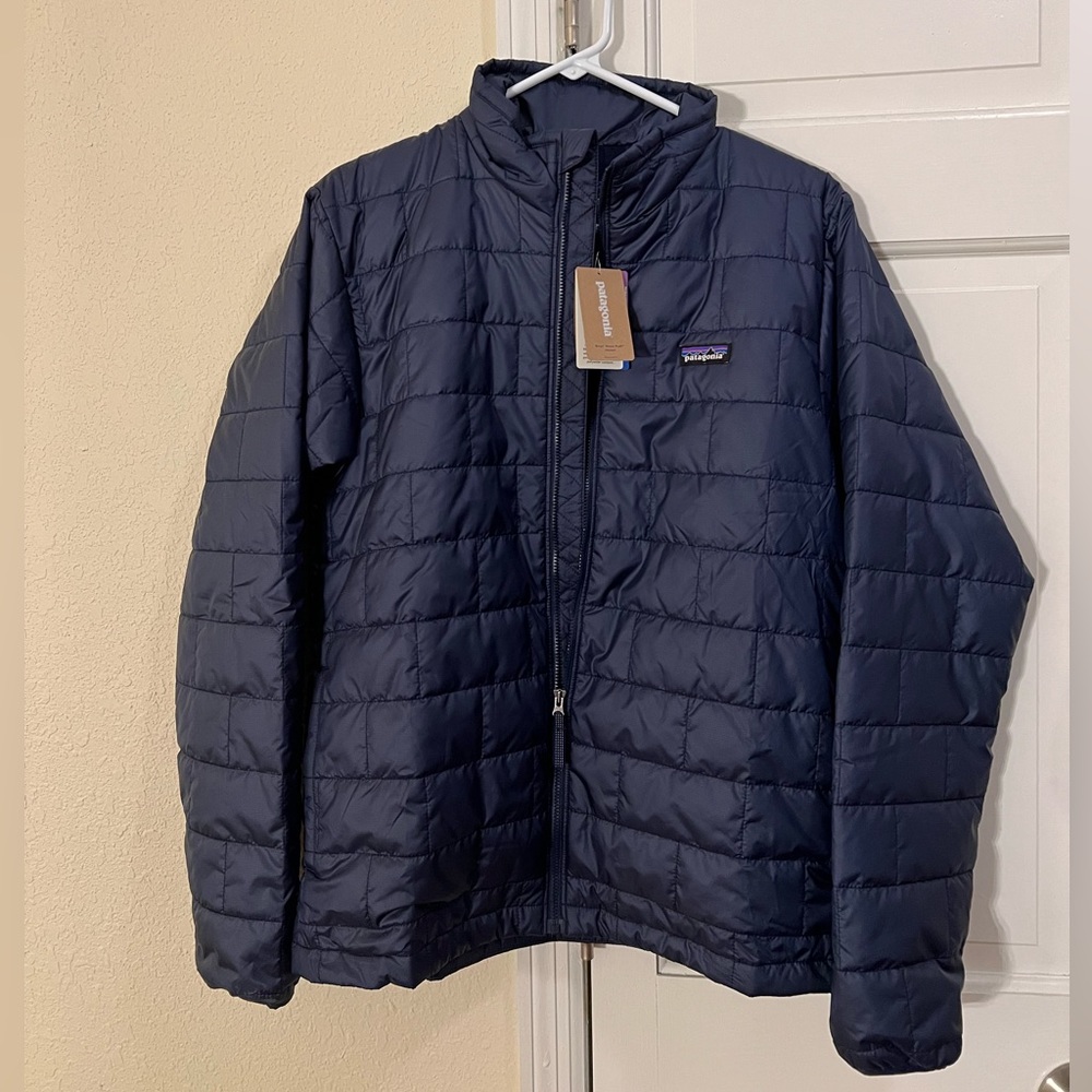 NWT Patagonia Boys Nano Puff Jacket, navy blue, size XXL